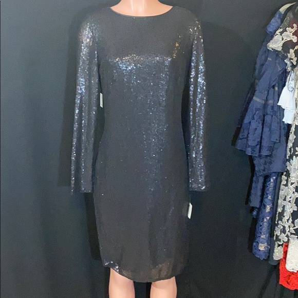 NWT TADASHI SHOJI Sequin Evening Cocktail Dress - Picture 4 of 11